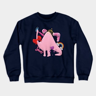 Valentines Dinosaur - Please accept my love Crewneck Sweatshirt